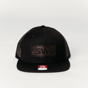 SWG Black Leather 511 Flatbill